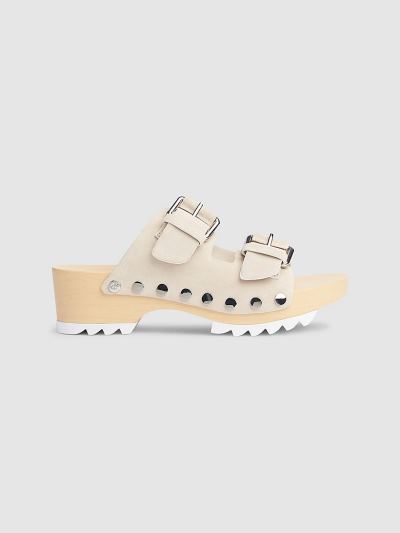 Calvin Klein Cipők HU203272 | Calvin Klein Suede Clog Női Szandál Szürke